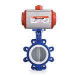 DN 80 Lug Tip 304 Klapeli Teflon Contalı Çift Etkili Aktüatörlü Kelebek Vana