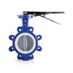 DN 125 Lug Tip 304 Klape Teflon Contalı Kollu Kelebek Vana